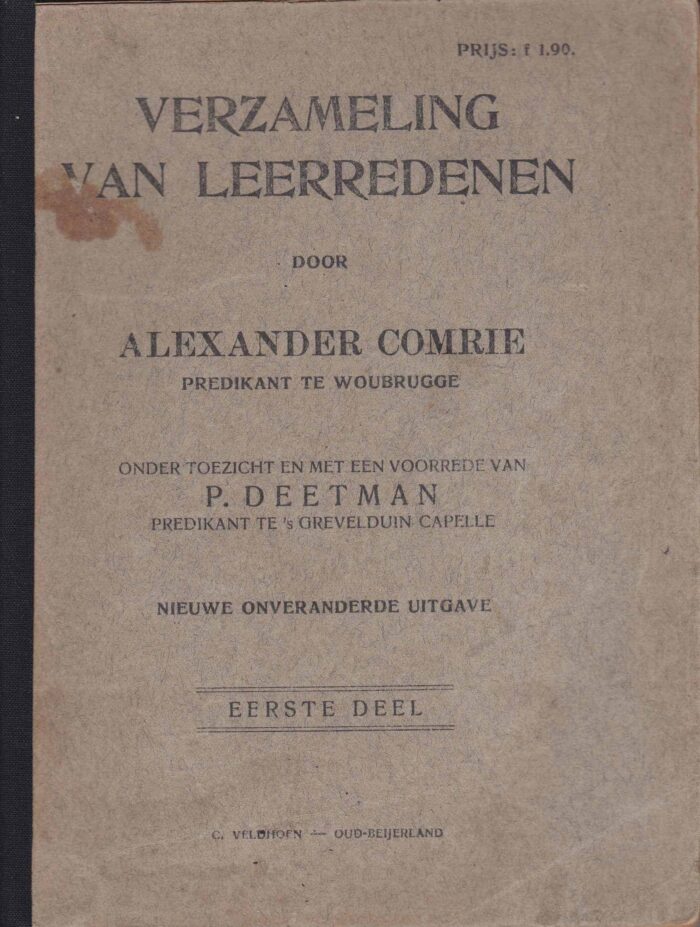 Verzameling van leerredenen door Alexander Comrie 1e deel