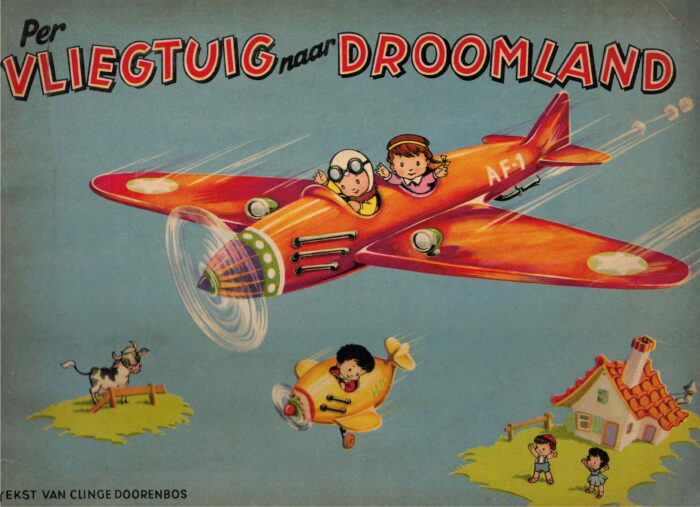 Per vliegtuig naar droomland. Oud peuterboekje