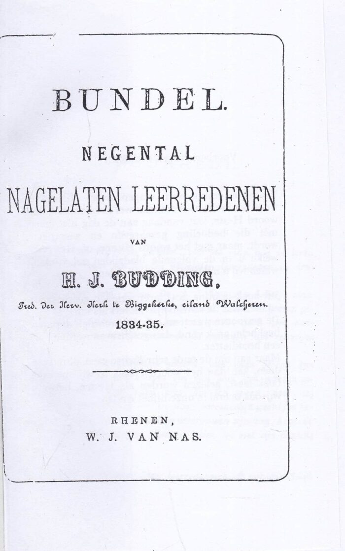 Budding, ds. H.J.: Bundel negental nagelaten leerredenen (reprint) - Afbeelding 2
