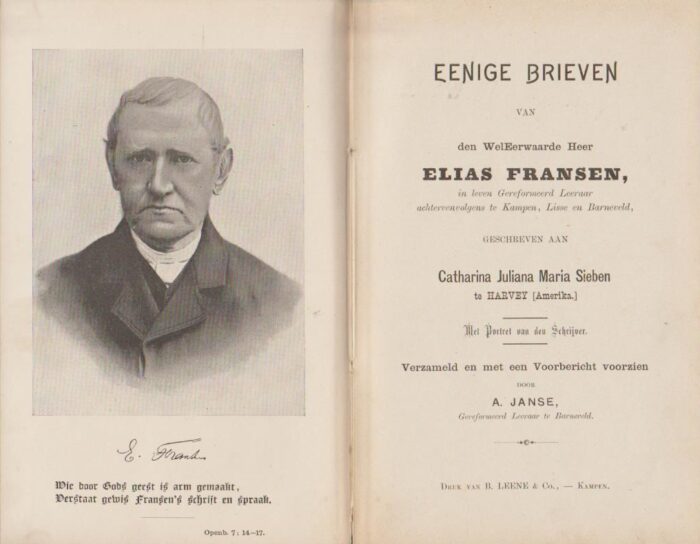 Fransen, ds. E.: Enige brieven aan Catharina Juliana Maria Sieben.