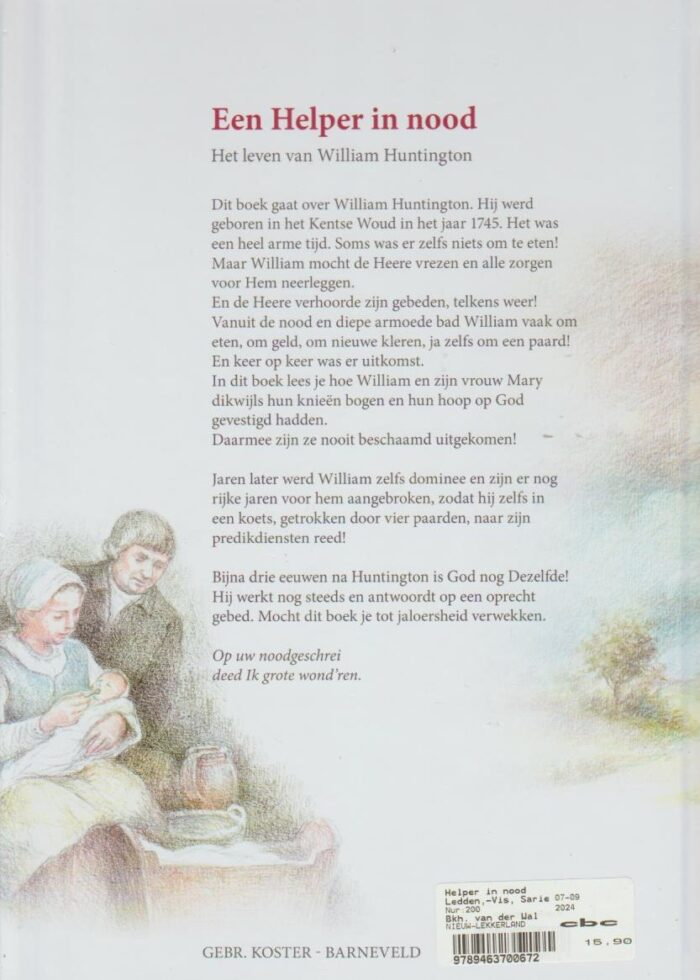 Ledden-Vis, Sarie van: Een Helper in nood. Het leven van William Huntington (nieuw) - Afbeelding 2