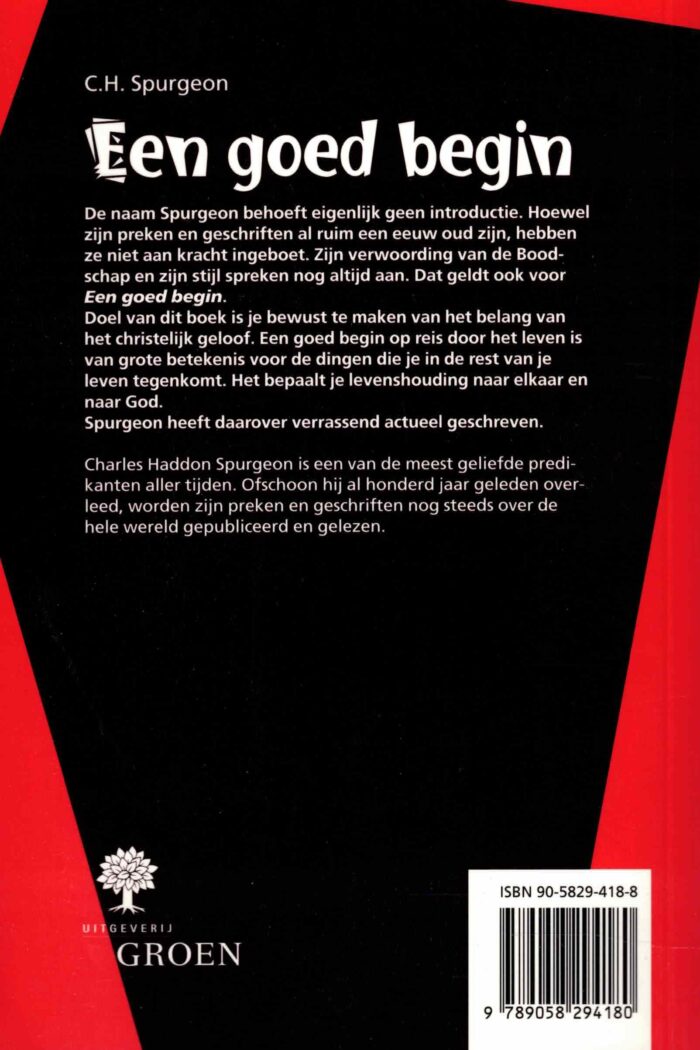 Spurgeon, C.H.: Een goed begin (serie: jongeren perspectief) - Afbeelding 2