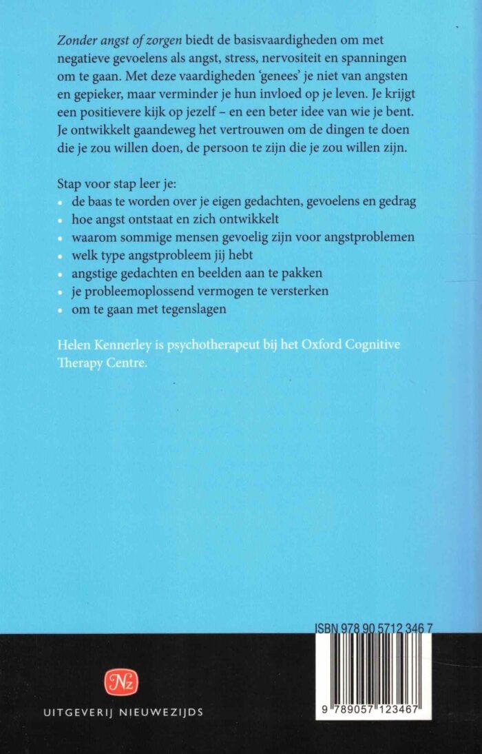 Kennerley, Helen: Zonder angst fo zorgen. Verminder je piekeren stap voor stap - Afbeelding 2