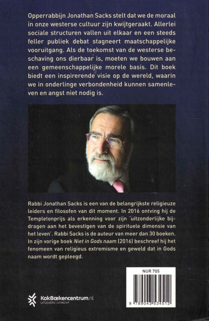 Sacks, Jonathan: Moraal. Waarom we haar nodig hebben en hoe we haar kunnen vinden - Afbeelding 2